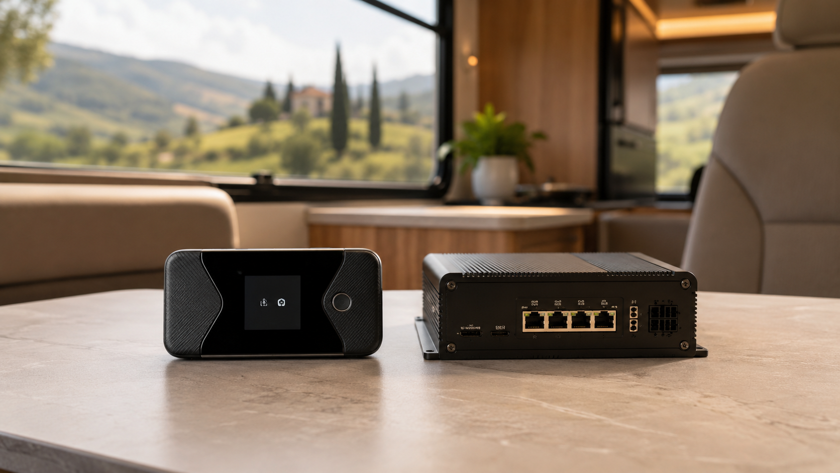 Router 5G per camper: TP-Link M8550 portatile e Teltonika RUTX50 a installazione fissa