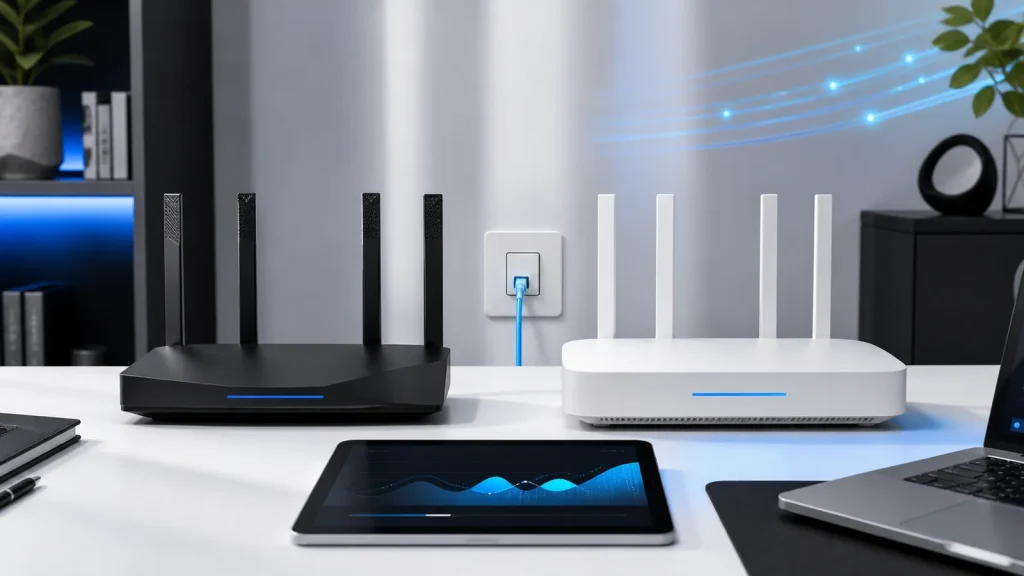 Confronto WiFi 6 vs WiFi 7 con router moderni